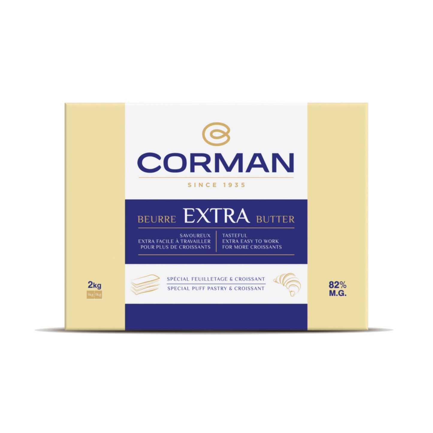 CORMAN EXTRA BUTTER 82% mg - 2KG PLATES
