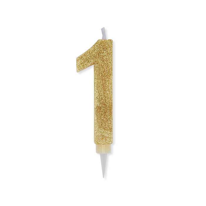 MAXI GOLD GLITTER CANDLE