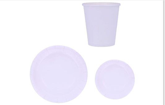 BIODEGRADABLE WHITE COORDINATED