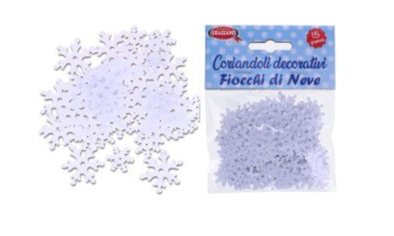 CORIANDOLI DECORATIVI FIOCCHI DI NEVE