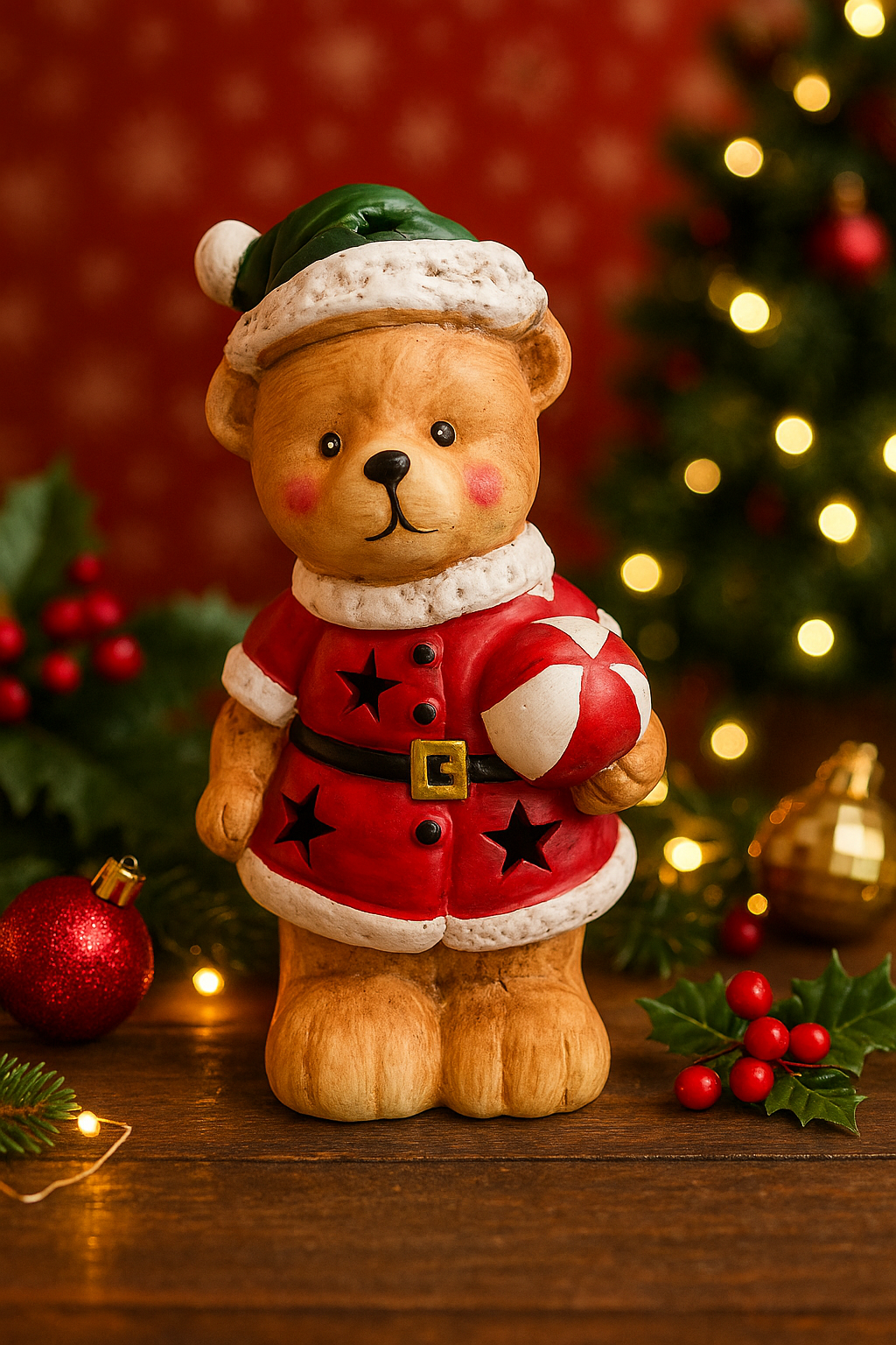 ORSETTO NATALIZIO ROSSO