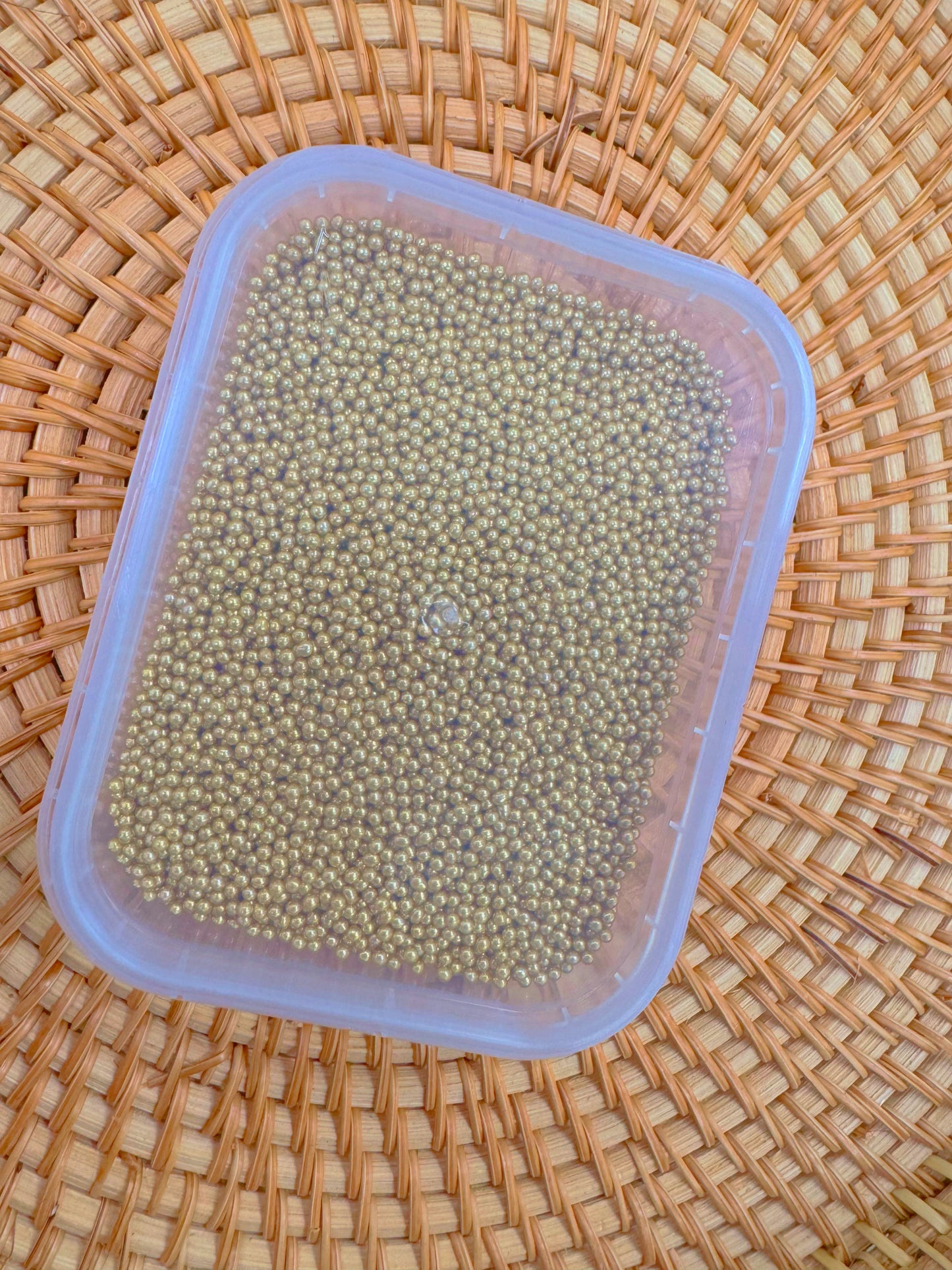 SFERICI DI ZUCCHERO ORO — 2mm