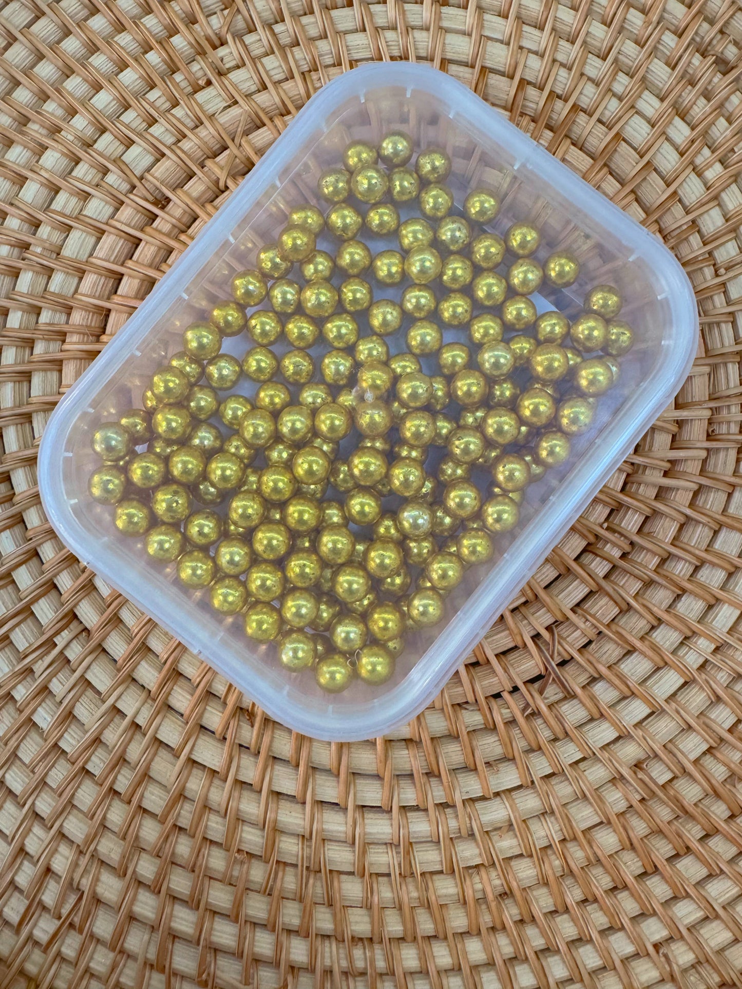 SFERICI DI ZUCCHERO ORO — 8mm