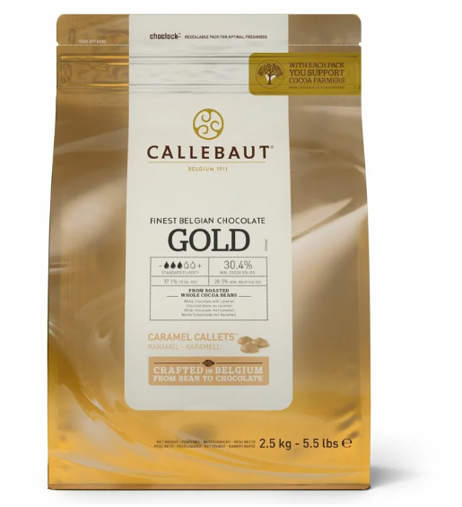 CALLEBAUT CHOCOLATE CALLETS -GOLD-
