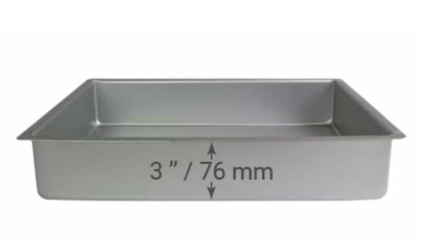 TEGLIA RETTANGOLARE ALLUMINIO ANODIZZATO altezza 7,5cm