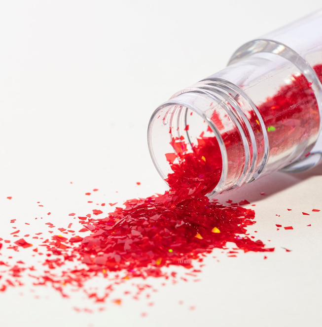 GLITTER IRIDESCENTI - ROSSO RUBINO