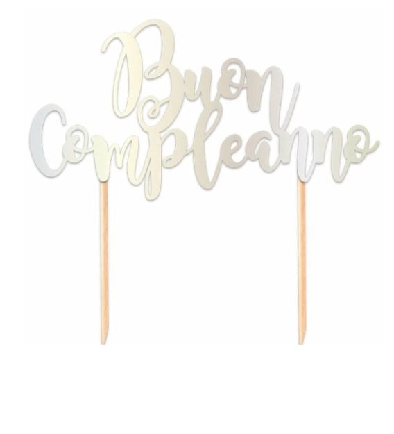CAKE TOPPER BUON COMPLEANNO