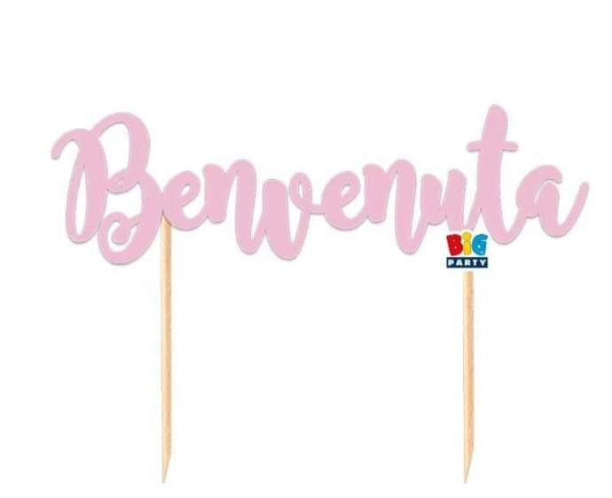 CAKE TOPPER BENVENUTO/A