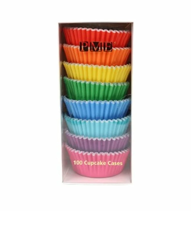 MULTICOLOURED CAKE CUPS 100pcs