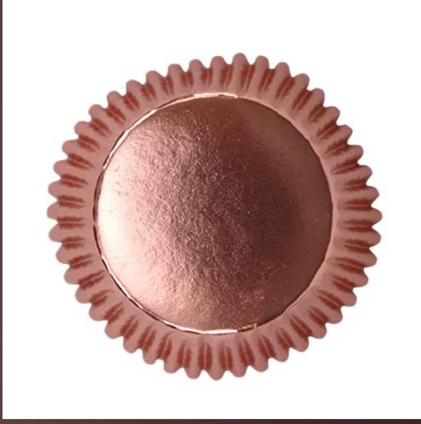 METALLIC PINK GOLD CAKE CUPS 30pcs