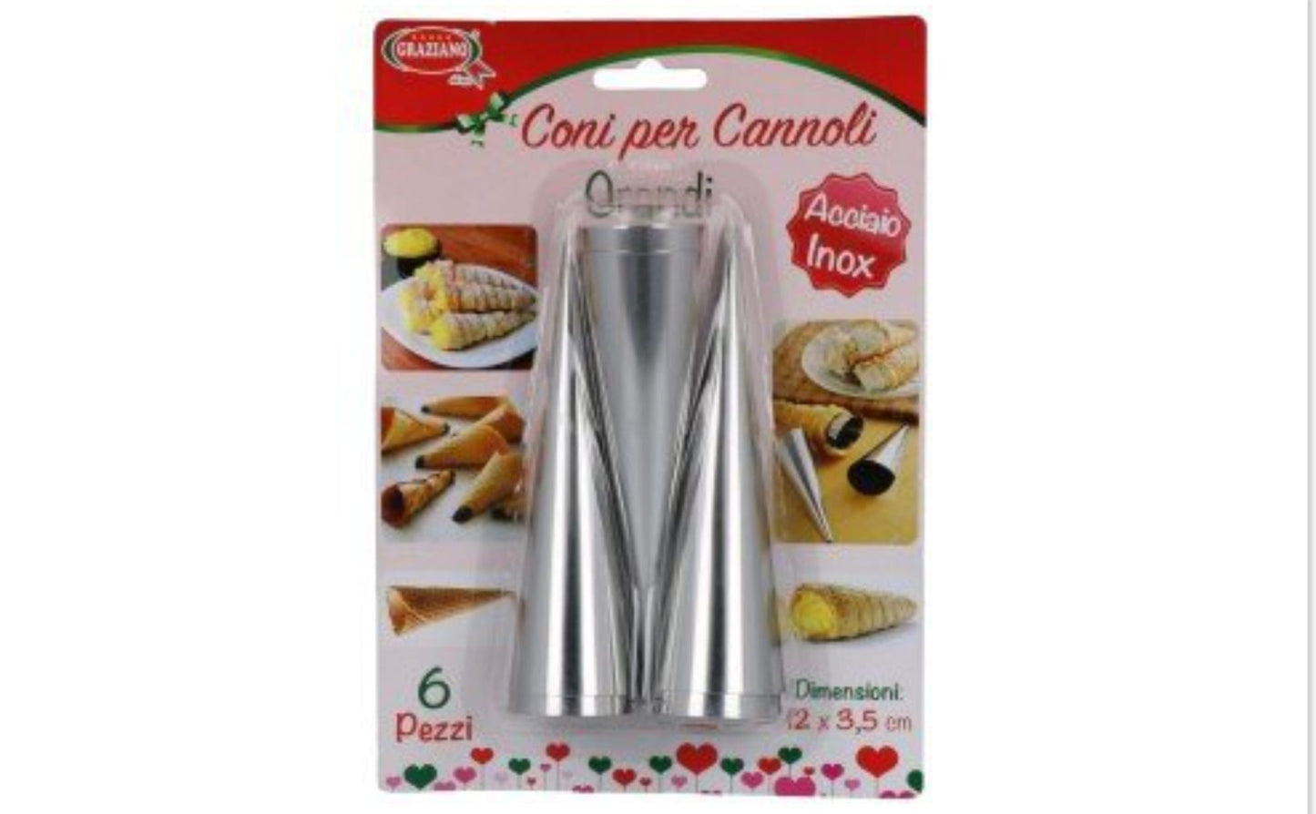 LARGE CANNOLI CONES 6PCS