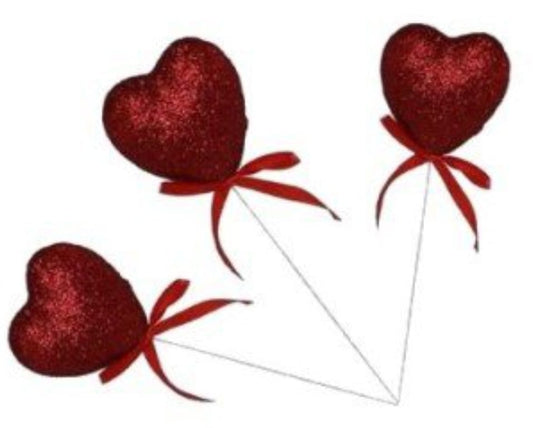 PICK CUORE ROSSO 3pz
