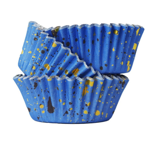 BLUE MOSAIC GOLD CAKE CUPS 30pcs