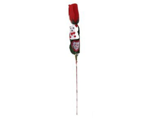 ROSA CON ORSETTO