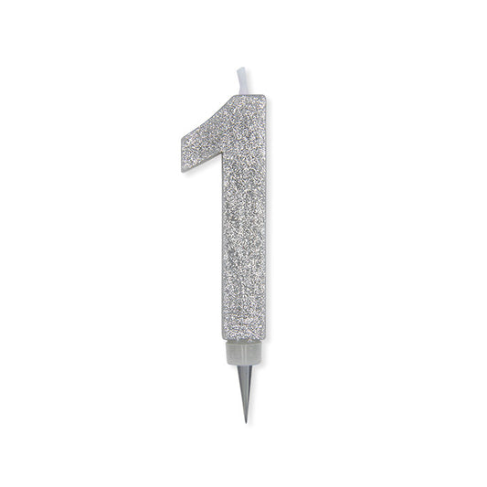 CANDELINA MAXI ARGENTO GLITTER