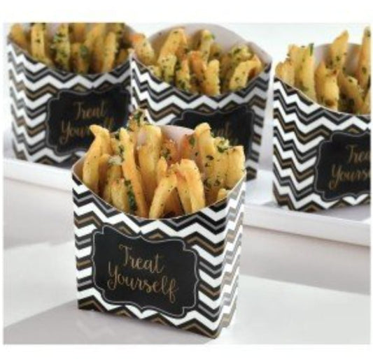 CONTENITORI SNACK NERI  24 PEZZI