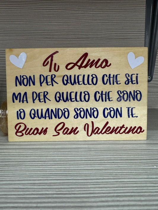 TARGA LEGNO PERSONALIZZATA da appendere