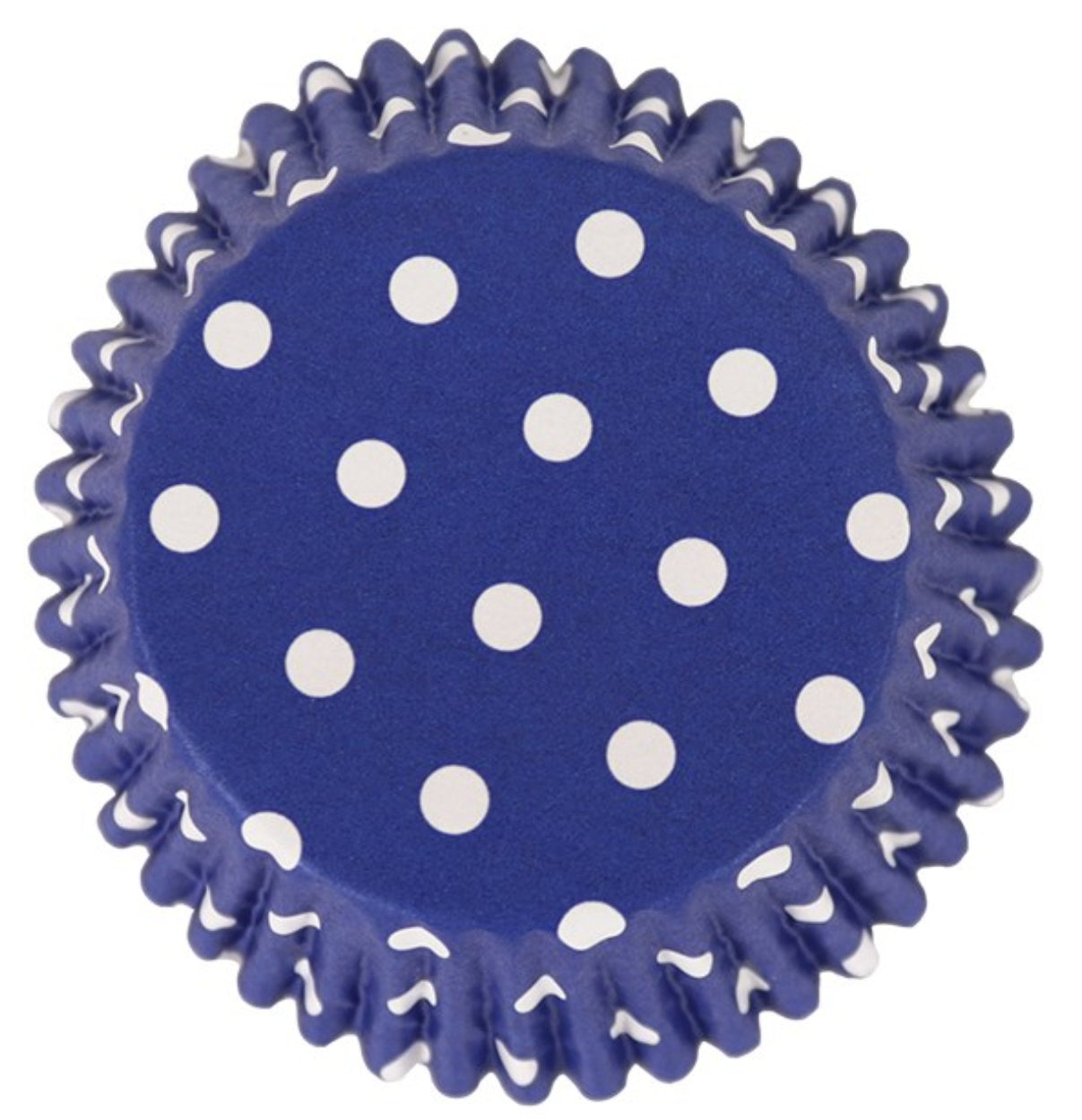 BLUE POLKA DOT CAKE CUPS 30pcs