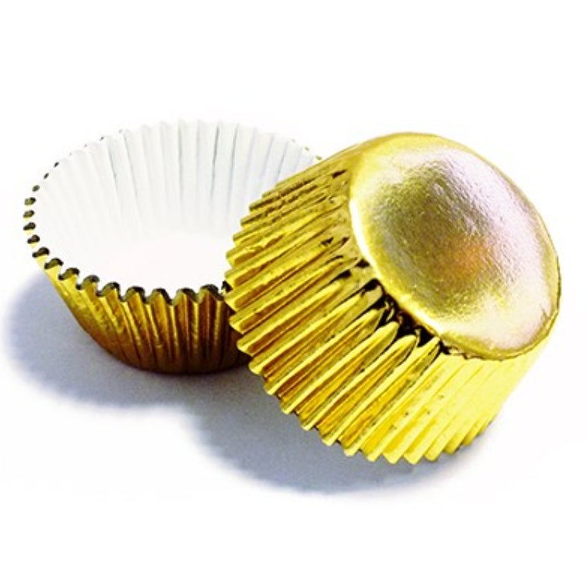 METALLIC GOLD CAKE CUPS 45pcs