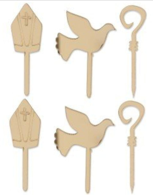 MINI CAKE TOPPER PLEX 6pz CRESIMA