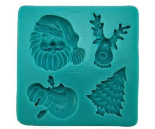 STAMPO SILICONE NATALE QUADRATO