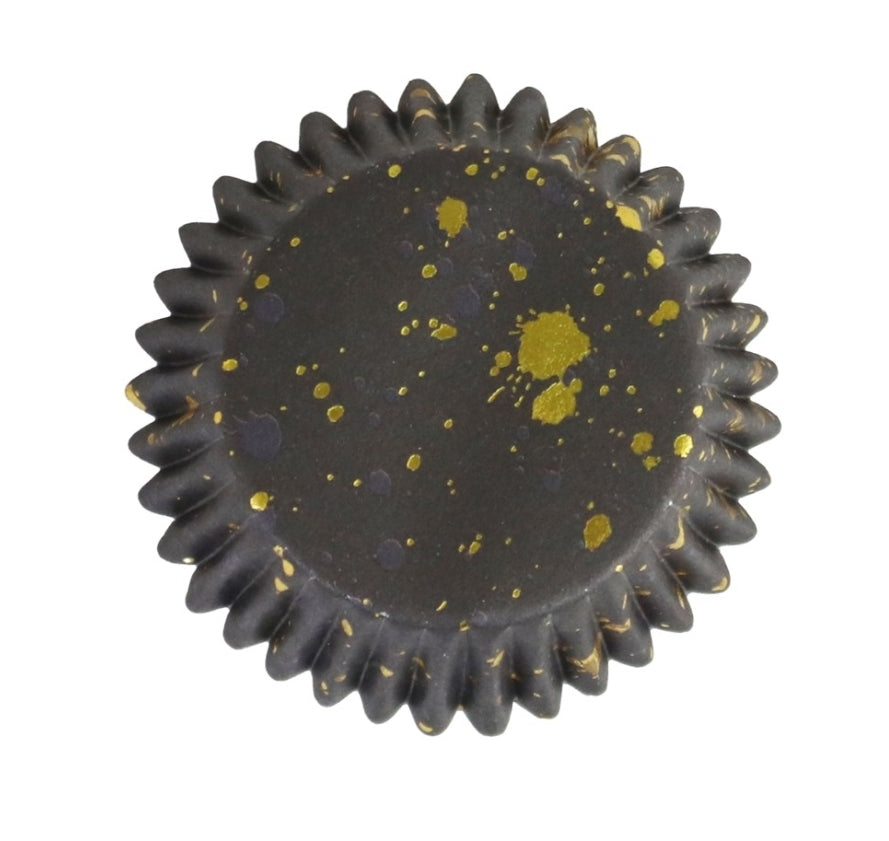 BLACK MOSAIC GOLD CAKE CUPS 30pcs