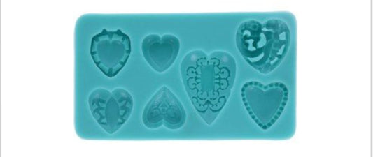 STAMPO SILICONE SET CUORI