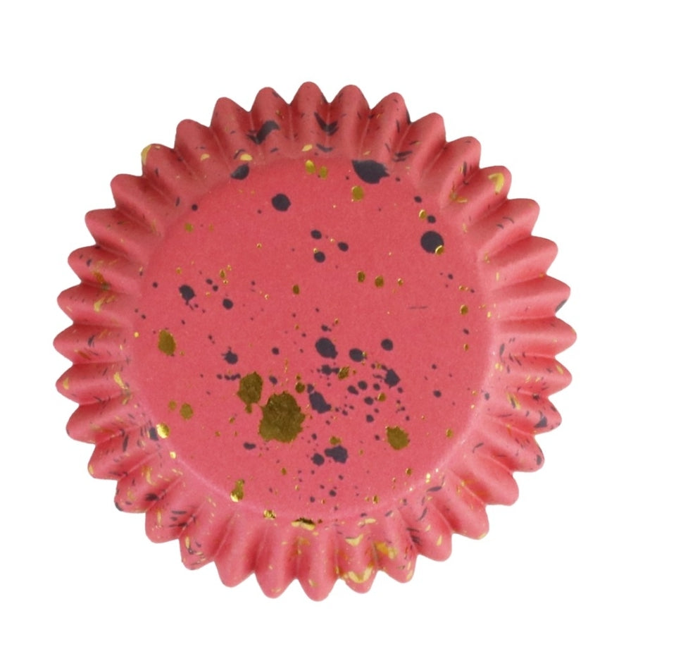 PINK MOSAIC GOLD CAKE CUPS 30pcs