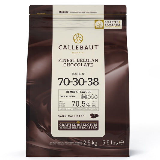 CALLEBAUT CHOCOLATE CALLETS -EXTRA DARK (70,5%)-
