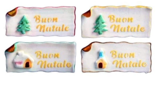 TARGA BUON NATALE IN ZUCCHERO