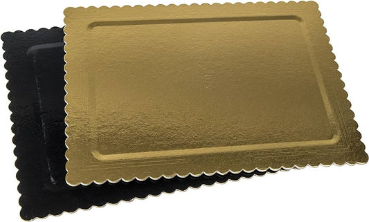VASSOIO ORO RETTANGOLARE CARTONE
