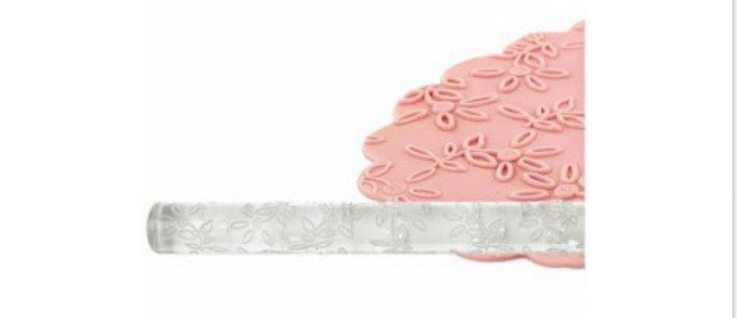 ENGRAVED ROLLING PIN - FLOWER
