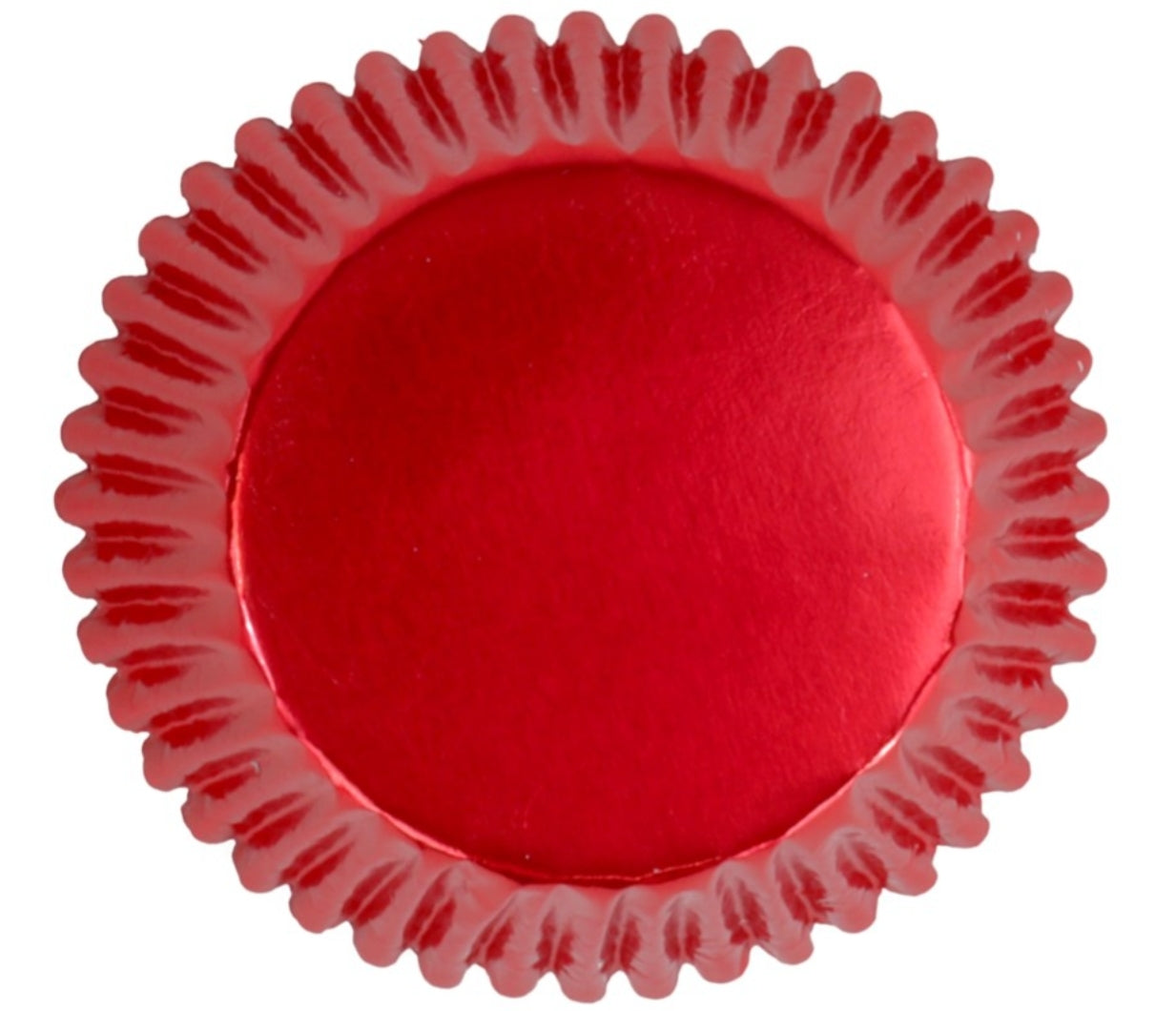 RED METALLIC CAKE CUPS 30pcs