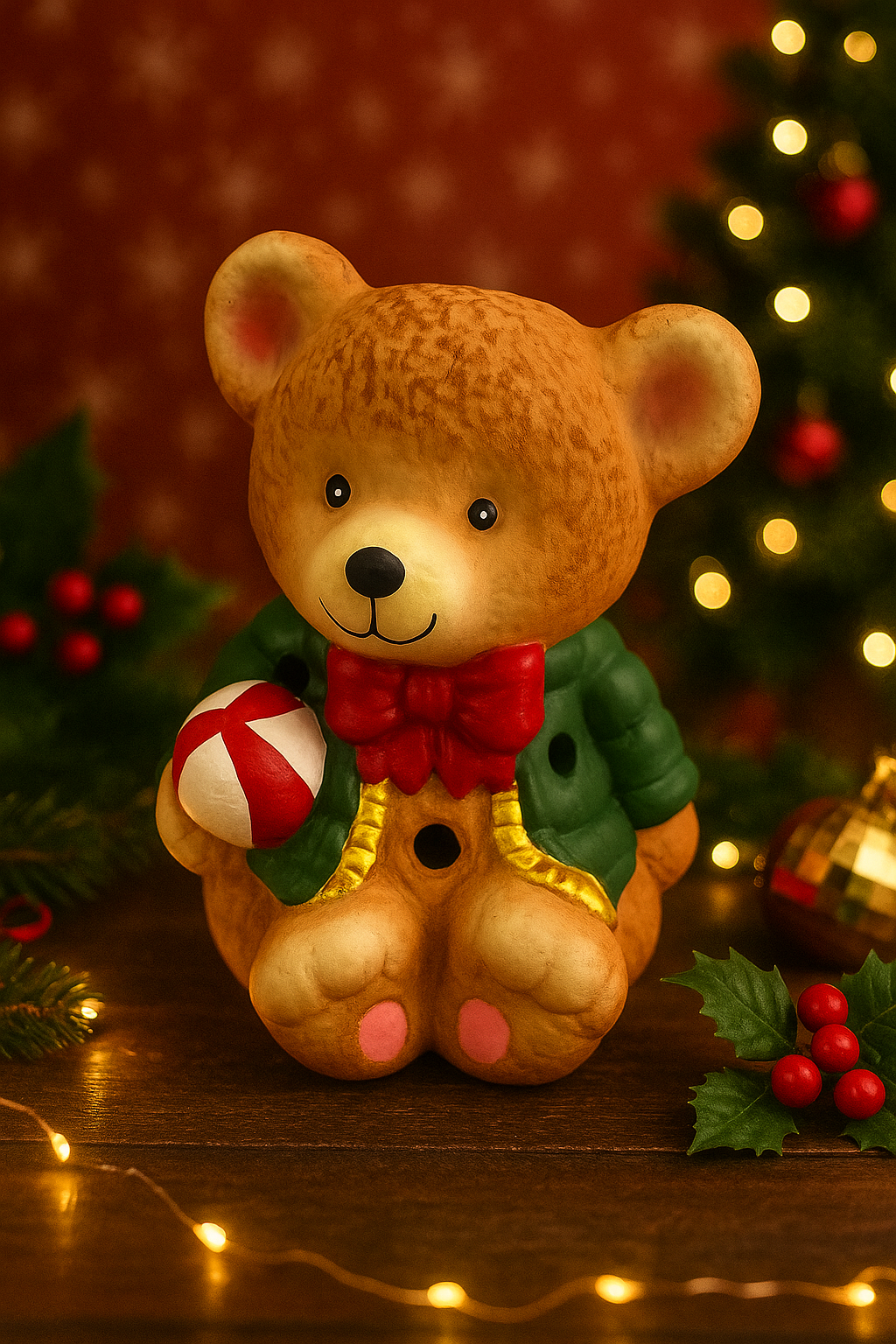 ORSETTO NATALIZIO SEDUTO