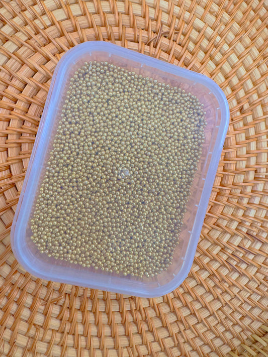 SFERICI DI ZUCCHERO ORO — 2mm