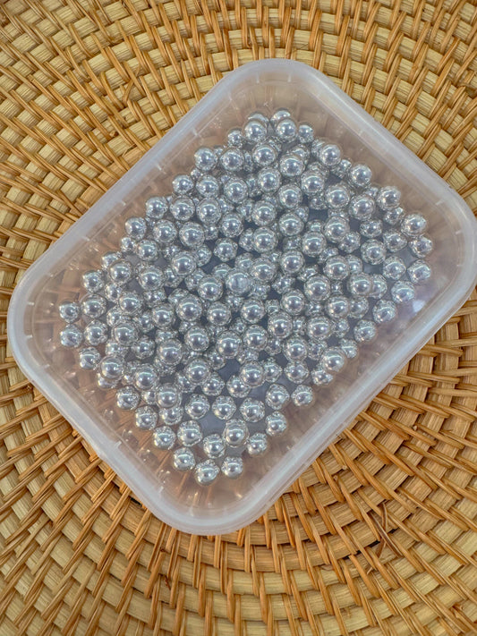 SFERICI DI ZUCCHERO ARGENTO — 8mm