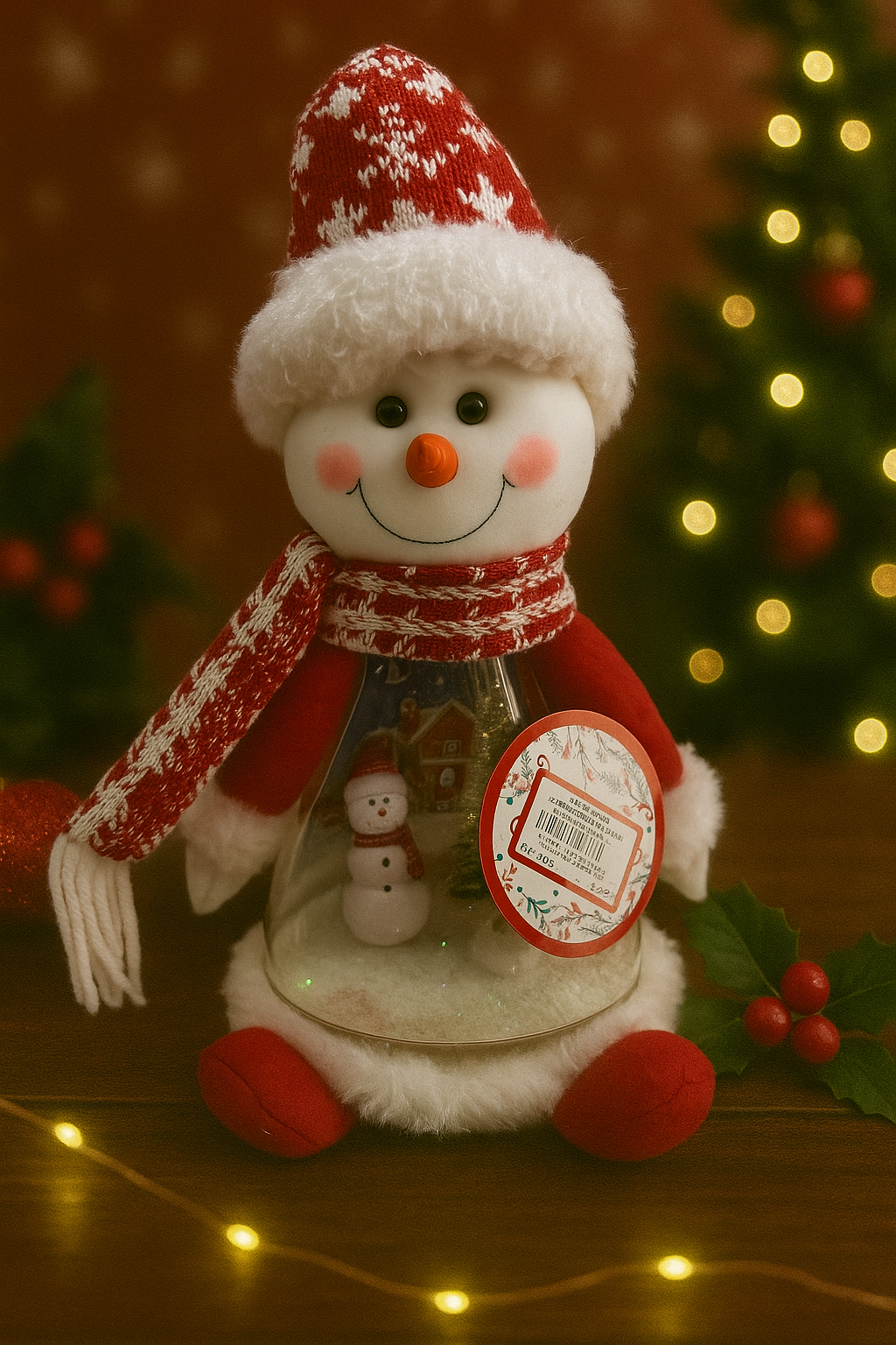 PUPAZZO DI NEVE CON PANCIA LUMINOSA