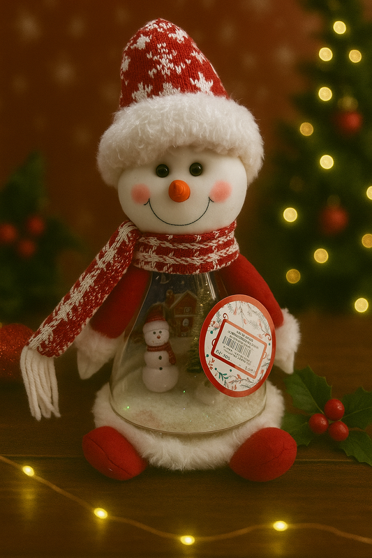 PUPAZZO DI NEVE CON PANCIA LUMINOSA