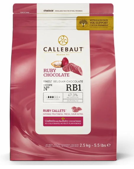 CALLEBAUT CHOCOLATE CALLETS -RUBY-