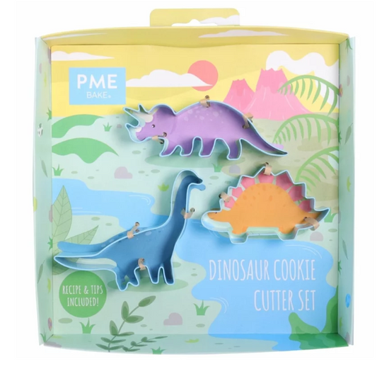 DINOSAUR COOKIE CUTTERS set 3pcs