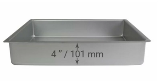 TEGLIA DI ALLUMINIO ANODIZZATO RETTANGOLARE ALT. 10cm