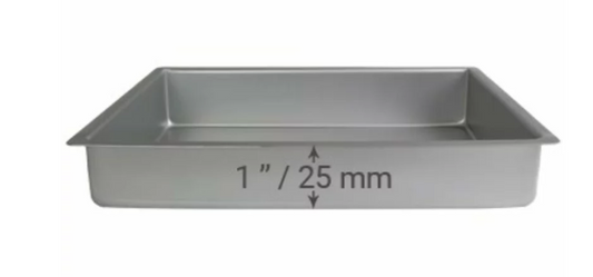 TEGLIA RETTANGOLARE ALLUMINIO ANODIZZATO altezza 2,5cm