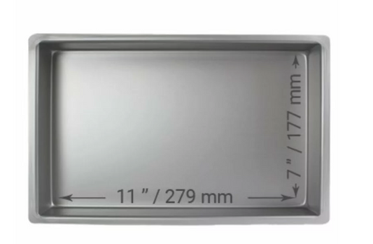TEGLIA RETTANGOLARE ALLUMINIO ANODIZZATO altezza 5cm