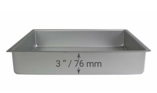 TEGLIA RETTANGOLARE ALLUMINIO ANODIZZATO altezza 7,5cm