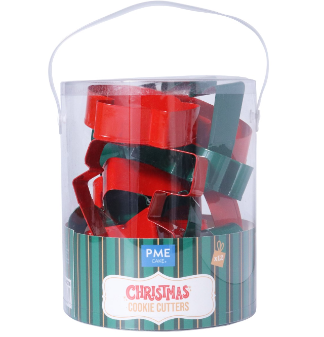 SET TAGLIABISCOTTI NATALIZI ― 12 PEZZI