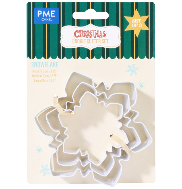 SET 3 TAGLIABISCOTTI ― FIOCCO DI NEVE